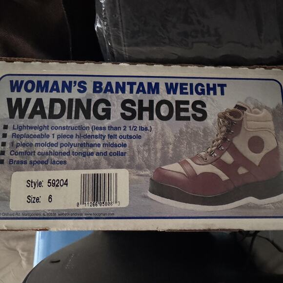 Hodgman‎ Women's Bantam Weight Wading Shoes Fly Fishing Size 6 Felt Sole 59204 - Picture 3 of 10